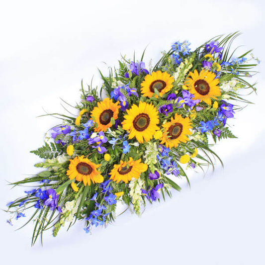 Large Sunflower Coffin Spray FPB